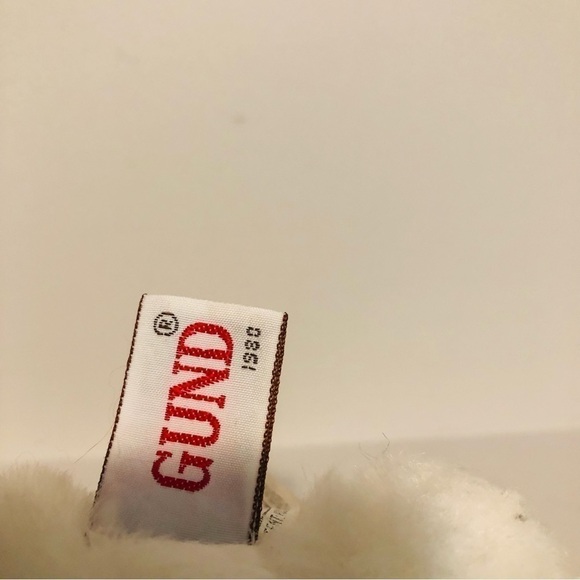 VINTAGE 1980 Gund SNUFF White Polar Bear Ultra Plush Stuffed Toy Animal 7” Lovey - Picture 6 of 9